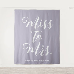 Tenture Miss to Mrs Banner Prop de Mariage Moderne