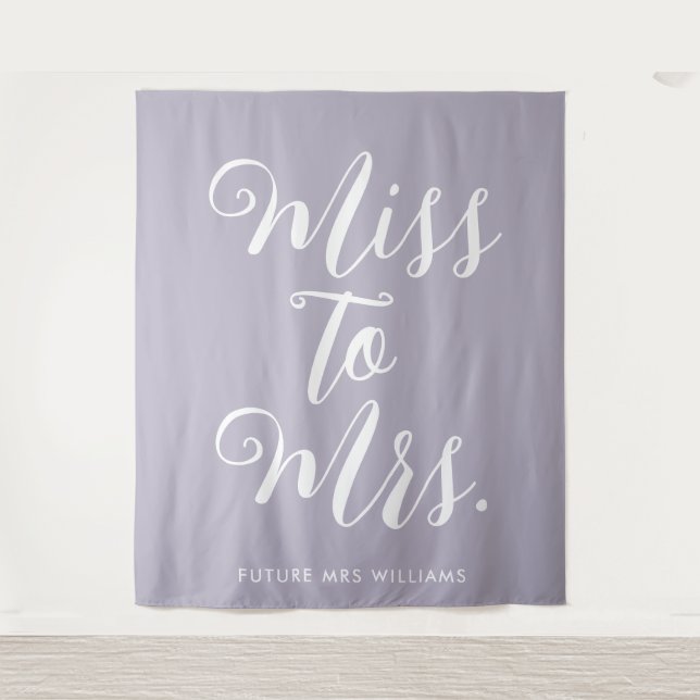Tenture Miss to Mrs Banner Prop de Mariage Moderne (Devant)