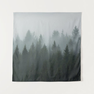 Tenture Misty Mountain Forest Brouillard d'automne