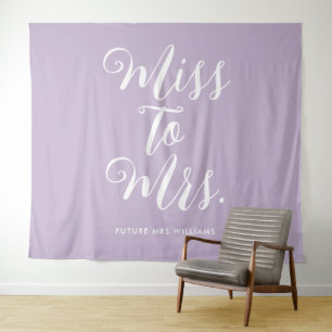 Tenture Mlle à Mme Banner Modern Lavender Bachelorette