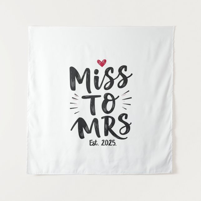 Tenture Mlle à Mme Épouse Mari Couple Env. 2025 (Devant)