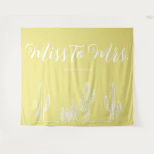 Tenture Mlle à Mme Modern Boho Cactus Citrus Bachelorette