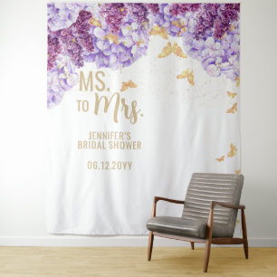 Tenture Mme Floral Arch Butterfly White Bridal Contexte