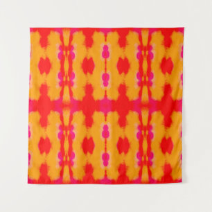 Tenture Mode Boho rouge. Tapis persan. Couche aquarelle