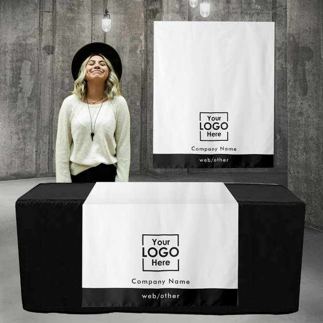 Tenture Modèle de bannière de chemin de table pour Pop Up  (Pop Up Shop Table Runner Banner Template Tapestry)