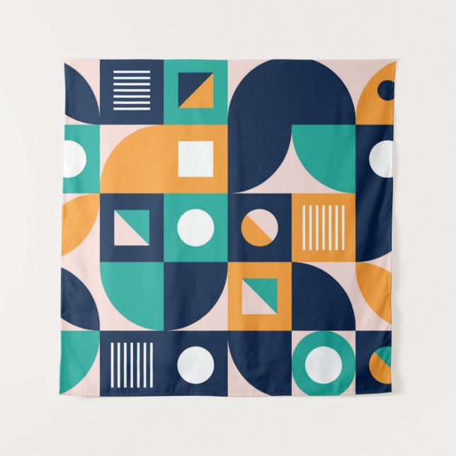 Tenture Modèle de composition de couleur géométrique avec  (Devant)