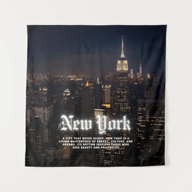 Tenture Modèle de l'affiche Skyline de New York (Devant)