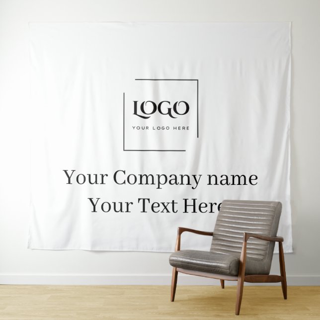 Tenture Modèle de logo personnalisé élégant (En situation (horizontale))