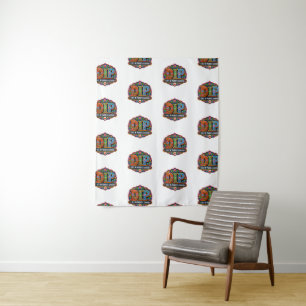 Tenture Modèle de logo sans couture personnalisé Photoboot