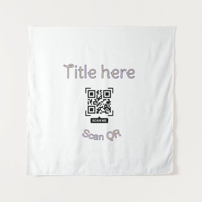 Tenture Modèle d'événement commercial de scan de code Q R  (Devant)