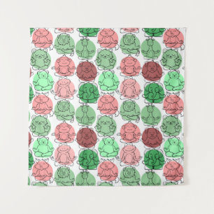 Tenture Modèles de yoga   Motif sans couture de yoga 18