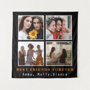 Tenture Modern Best Friends Forever Photo Collage Bestie