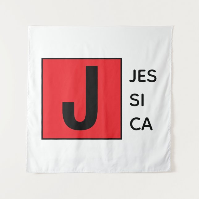 Tenture Modern Elegant Plain Professional Name Monogram (Devant)