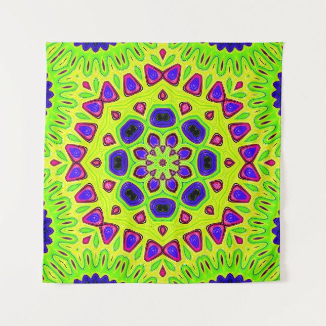 Tenture Modern floral pattern. Raster illustration. Persia (Devant)