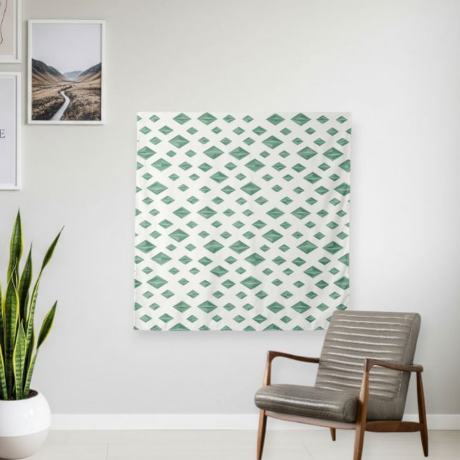 Tenture Modern Style Tapestry with Geometric Diamond Print (Créateur téléchargé)