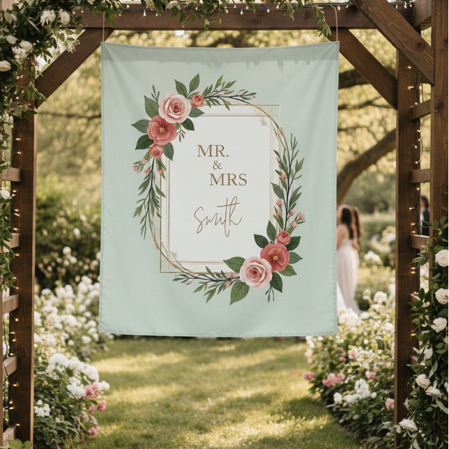 Tenture Modern Wedding Welcome Sign, Boho Wedding (Créateur téléchargé)
