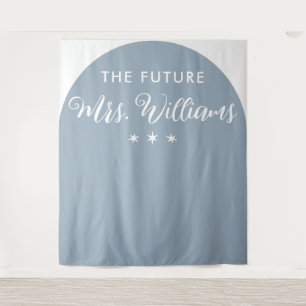 Tenture Moderne Arch bleu pour Future Mrs Bridal Shower