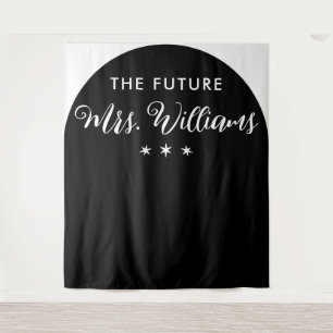Tenture Moderne Arch noir pour la future Mme Bridal Shower