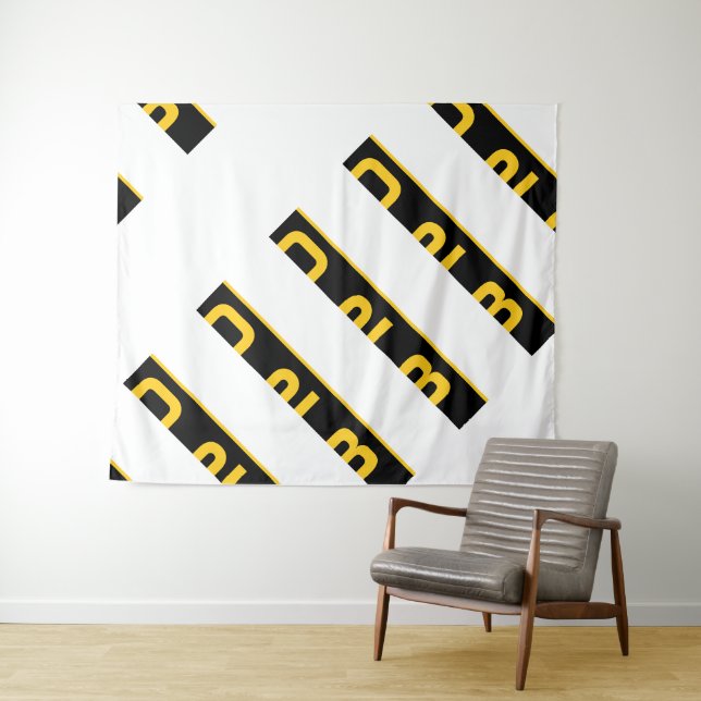 Tenture Moderne Dégradé Jaune Noir Blanc à Répétition pour (En situation (horizontale))