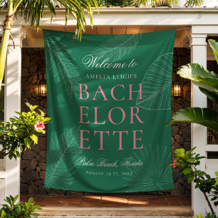 Tenture Moderne Feuilles de Palmier Tropicales Colorées En