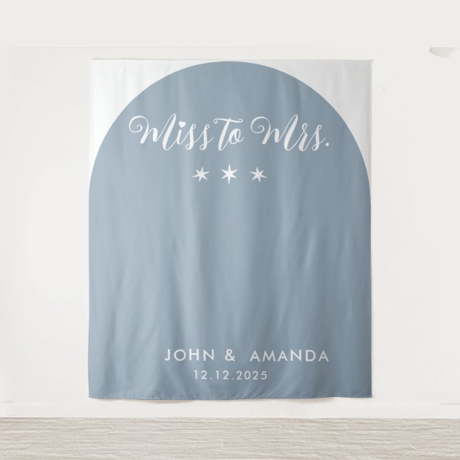 Tenture Moderne Mademoiselle jusqu'à Mme Shower nuptial bl (Devant)