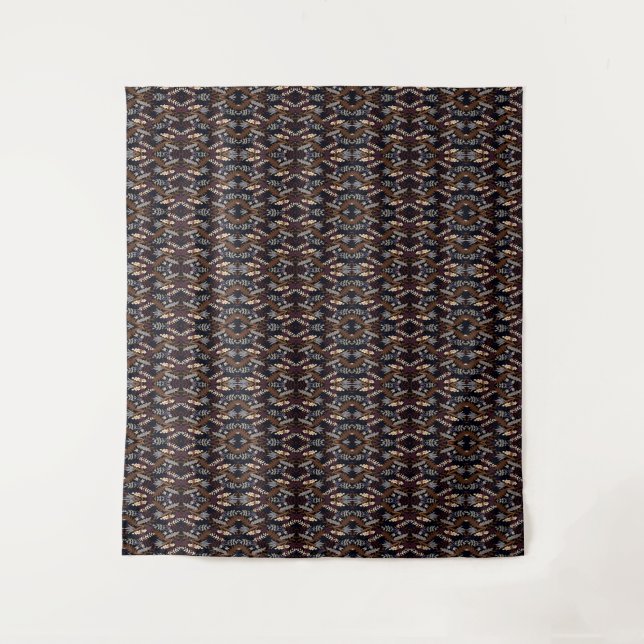 Tenture Moderne Rétro  Motif Brun (Devant)