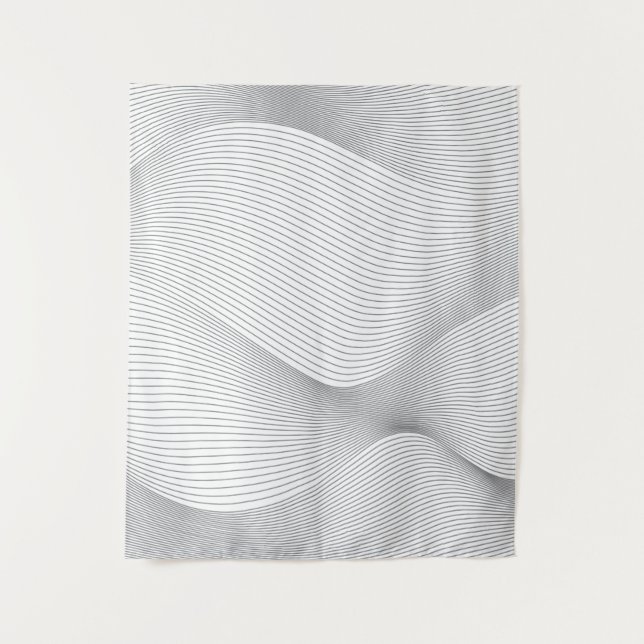Tenture Moderne, simple, cool, abstrait motif d'onde de mo (Devant)