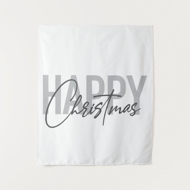Tenture Moderne, simple, design urbain Joyeux Noël (Devant)