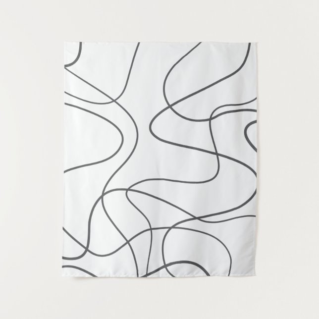 Tenture Moderne, urbain, motif abstrait. Lignes courbes et (Devant)
