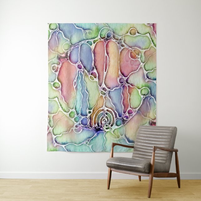 Tenture Modes de vie - Art neurographique Motif 1 (En situation)