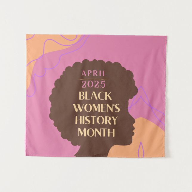 Tenture Mois de l'histoire des femmes noires (Devant (Horizontal))