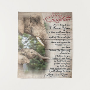 Tenture Mom To My Daughter Letter, Girl Birthday Gift