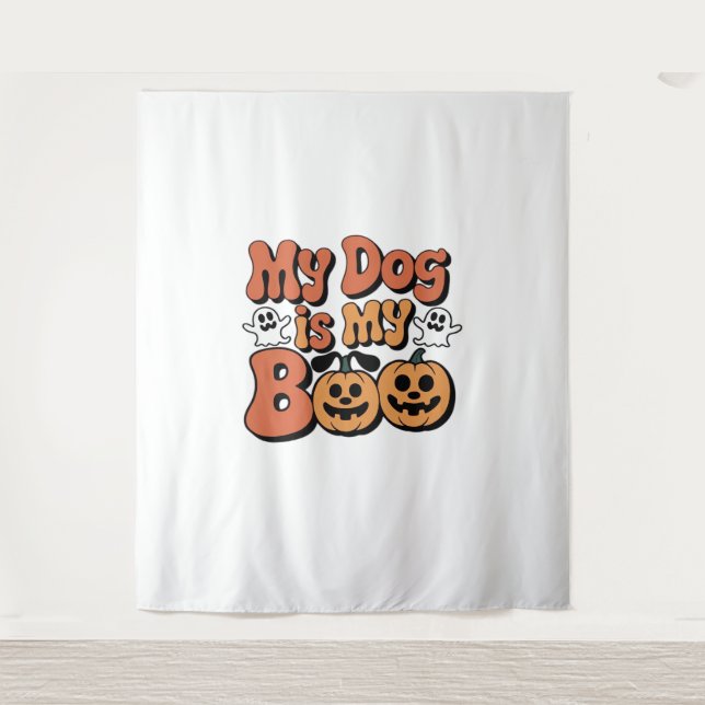 Tenture Mon Chien Est Mon Bois, Professeur, Amusant Drôle  (Devant)