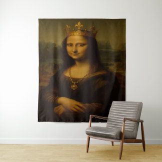 Tenture Mona Lisa en couronne d'or