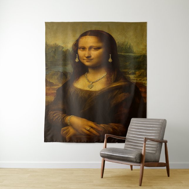 Tenture Mona Lisa en or (En situation)