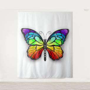 Tenture Monarque papillon arc-en-ciel