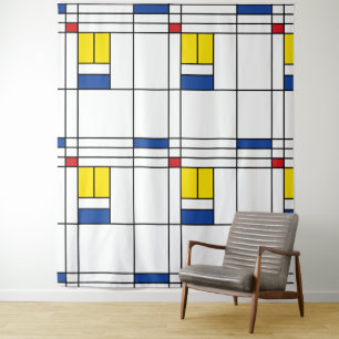 Tenture Mondrian II Design d'Art Moderne Minimaliste De St