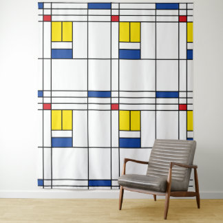 Tenture Mondrian II Design d'Art Moderne Minimaliste De St