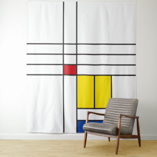 Tenture Mondrian II Design d'Art Moderne Minimaliste De St