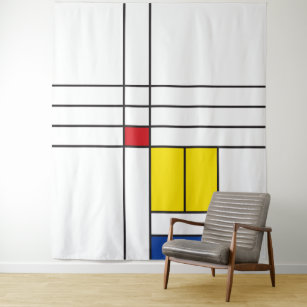 Tenture Mondrian II Minimum De Stijl Modern Art Design
