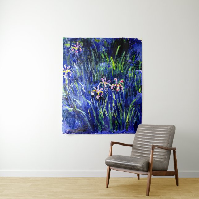 Tenture Monet - Irises, célèbre peinture (En situation)