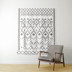 Tenture Monochrome Kilim : Art Tribal Marocain de Texture
