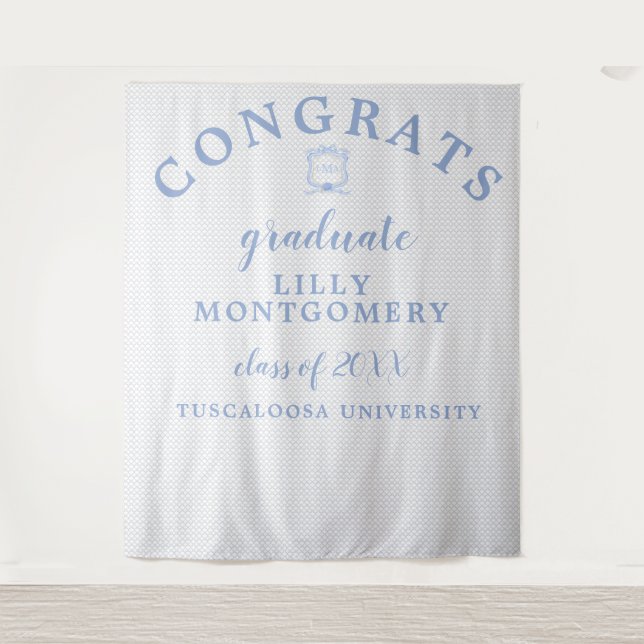 Tenture Monogramme de Wedgwood Graduation Photo Contexte (Devant)