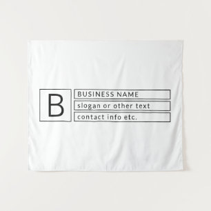 Tenture Monogramme élégant et nom commercial (ou autre tex