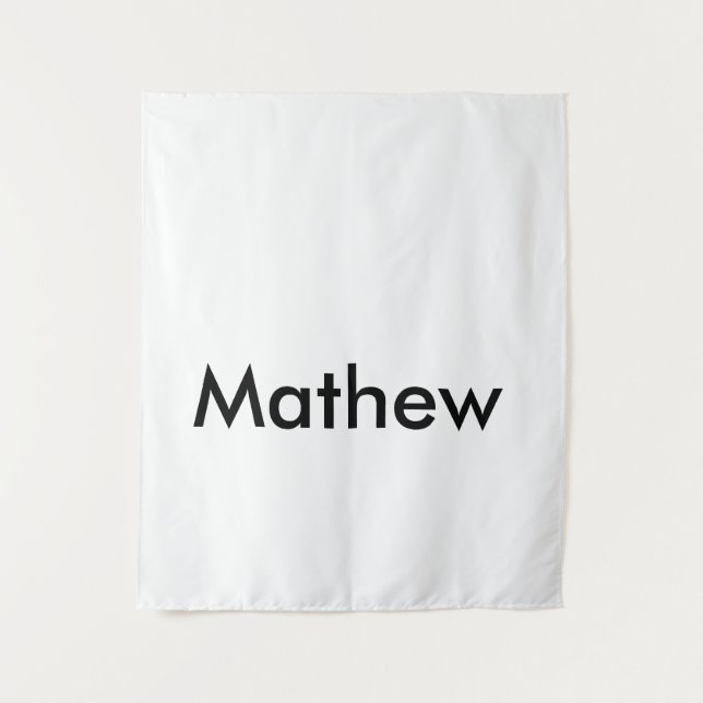 Tenture monogramme simple de lettre initiale ajoutez votre (Devant)