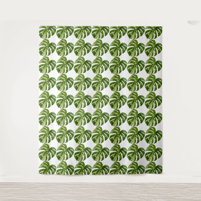 Tenture Monstera Albo Tapestry — Large Rare Variegation (Devant)