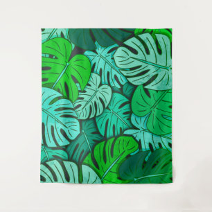 Tenture Monstera grunge laisse #2 grand