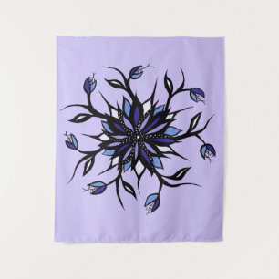 Tenture Monstres Et Dents De Mandala Floral Gothique