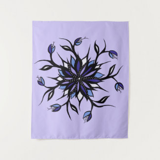 Tenture Monstres Et Dents De Mandala Floral Gothique