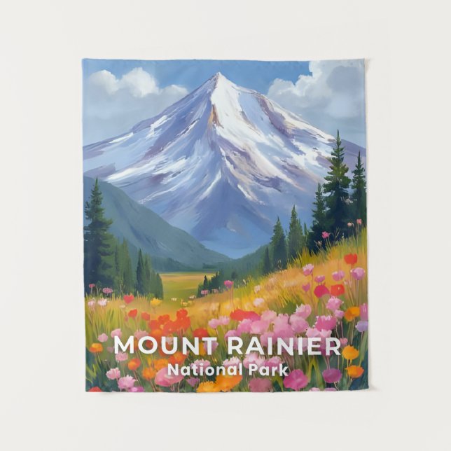 Tenture Mont Rainier Parc National | Voyage dans l'État de (Devant)